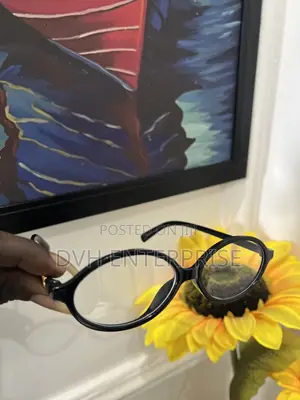 Black Oval Anti Blue Light Lenses Glasses