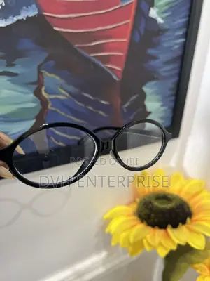Black Oval Anti Blue Light Lenses Glasses