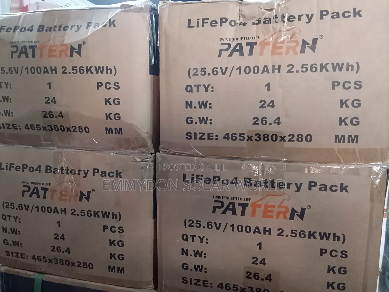 PATTERN Solar Lithium Battery 2.56kwh 24v