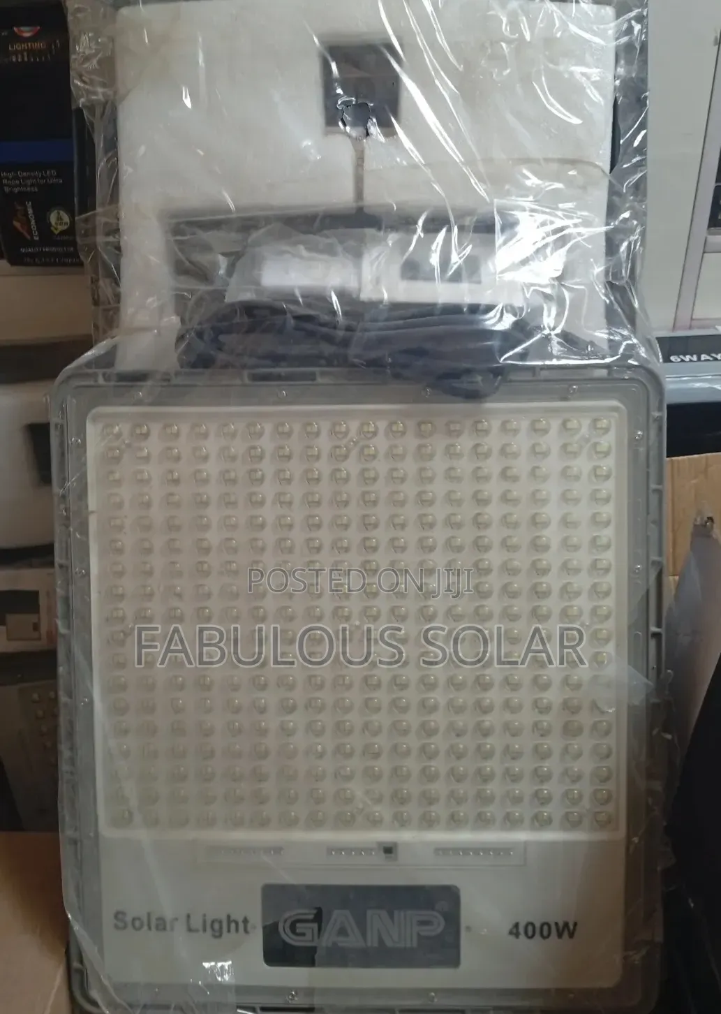 Original Solar Flood Light With Panel 400watts Ganp (Ganp)