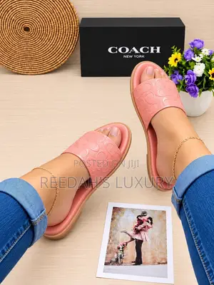 Coach New York Signature Embossed Slides