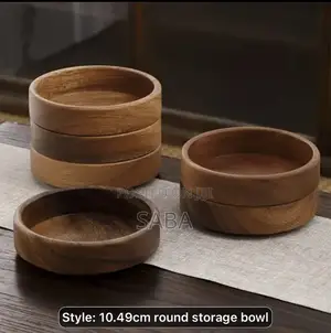 Set of 4 Wooden Bowls With Lid and Spoon - Soup / Salad