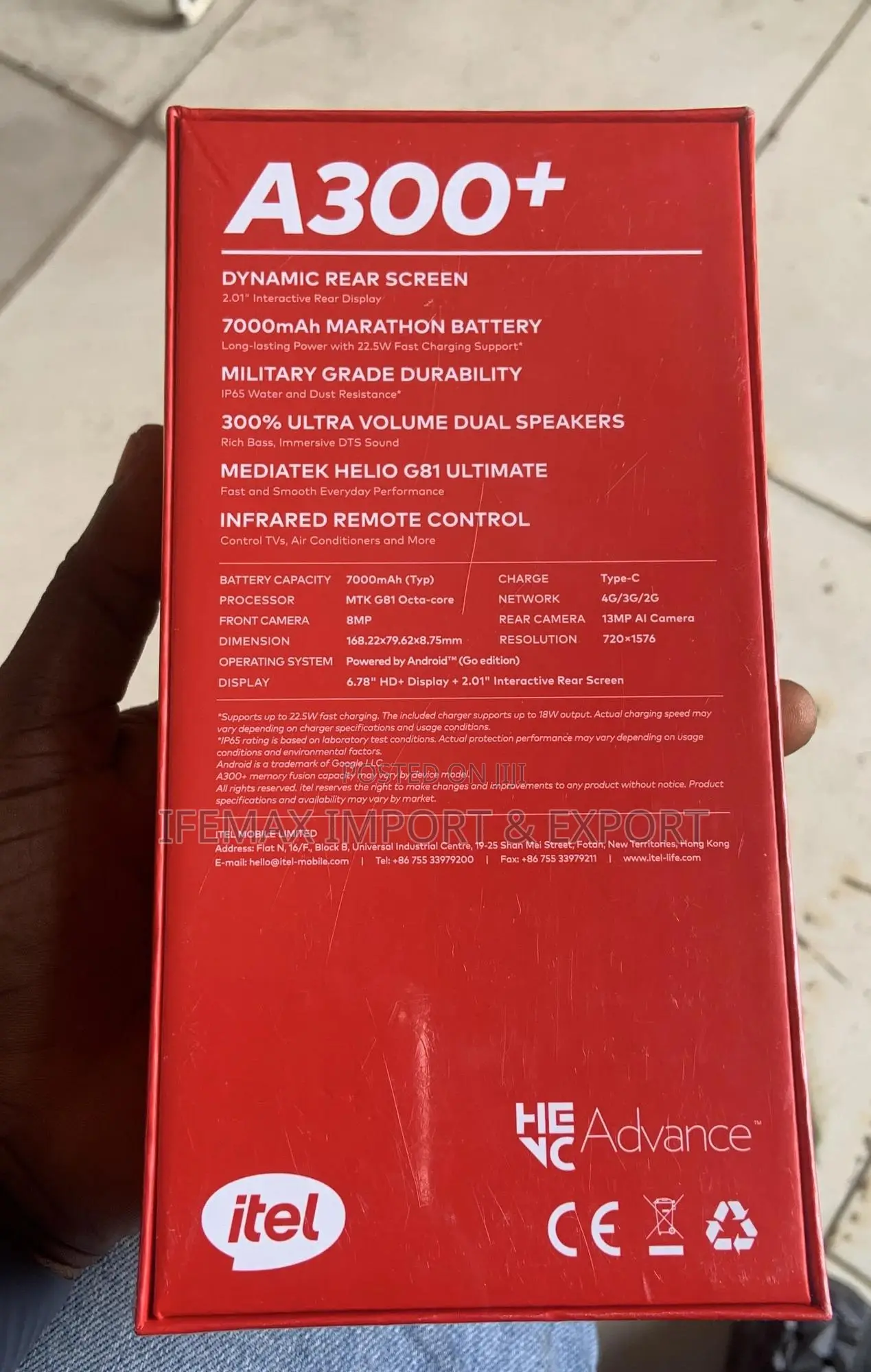 New Itel A200+ 64 GB Black