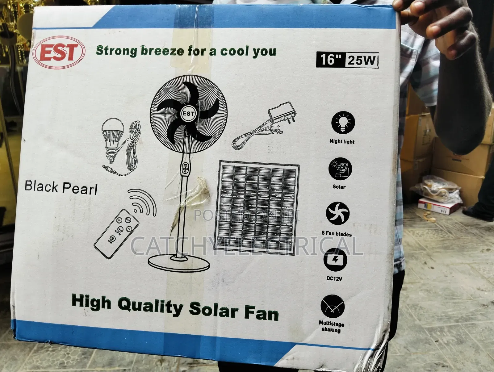 Rechargeable Solar Fan