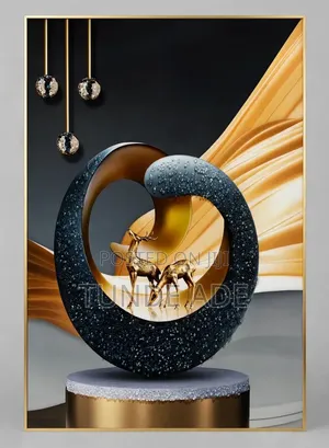 Luxury Wall Frame Sets Gold Circle With Classic Crystal Stones