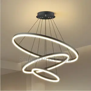 Adjustable LED Ceiling Rings Pendant Chandelier Light