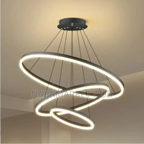 Adjustable LED Ceiling Rings Pendant Chandelier Light