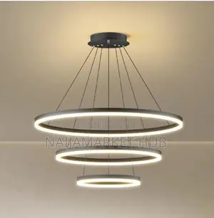 Adjustable LED Ceiling Rings Pendant Chandelier Light