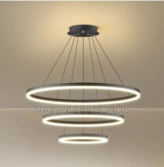 Adjustable LED Ceiling Rings Pendant Chandelier Light