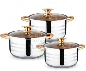 3 Sets Induction Nonstick Stainless Steel Pot