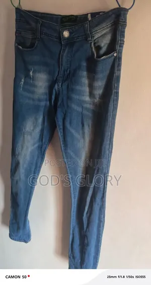 Diyana Size 16 (XL) Slim Fit Casual Jean Trousers - Zip & Button