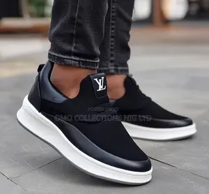 Louis Vuitton Men’s Luxury Slip-on Sneakers–Available in Black & Blue
