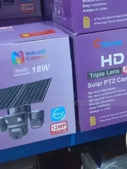 Triples Lens Solar PTZ Camera Ubox