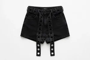 Eyelet Belt Demin Short