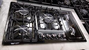 Luxury 5-Burner Built-in Black Stainless Steel Gas Hob