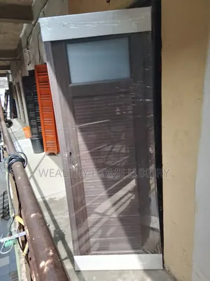 Waterproof PVC Toilet and Bathroom Door With Glass