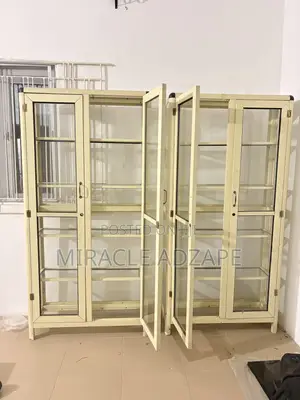 Aluminum Show Glass/ Cream Glass Display Cabinet