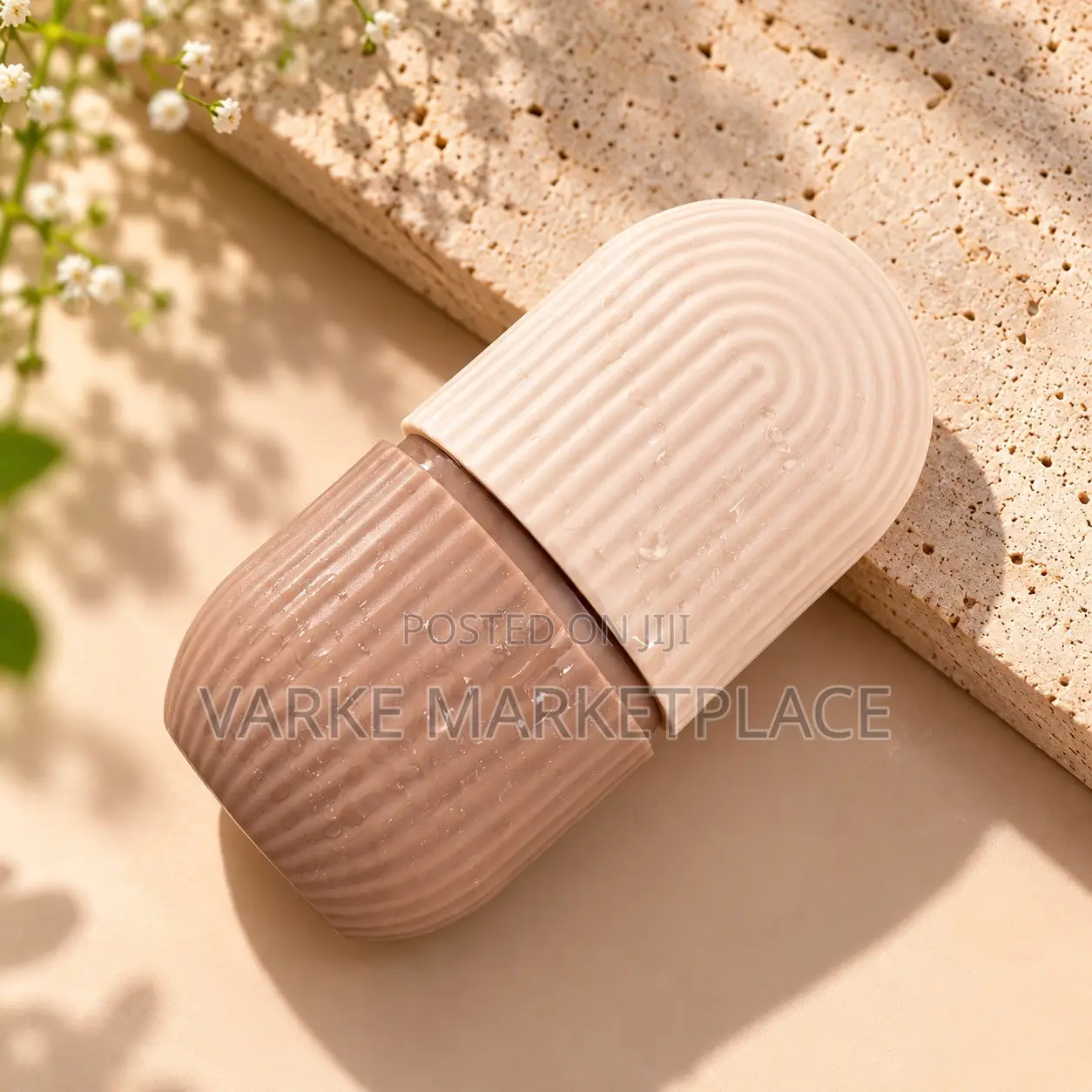 1pc Striped Ice Roller for Face
