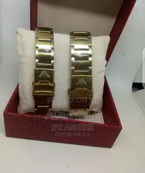 Emporio Armani Couples Black Face Wrists Watch