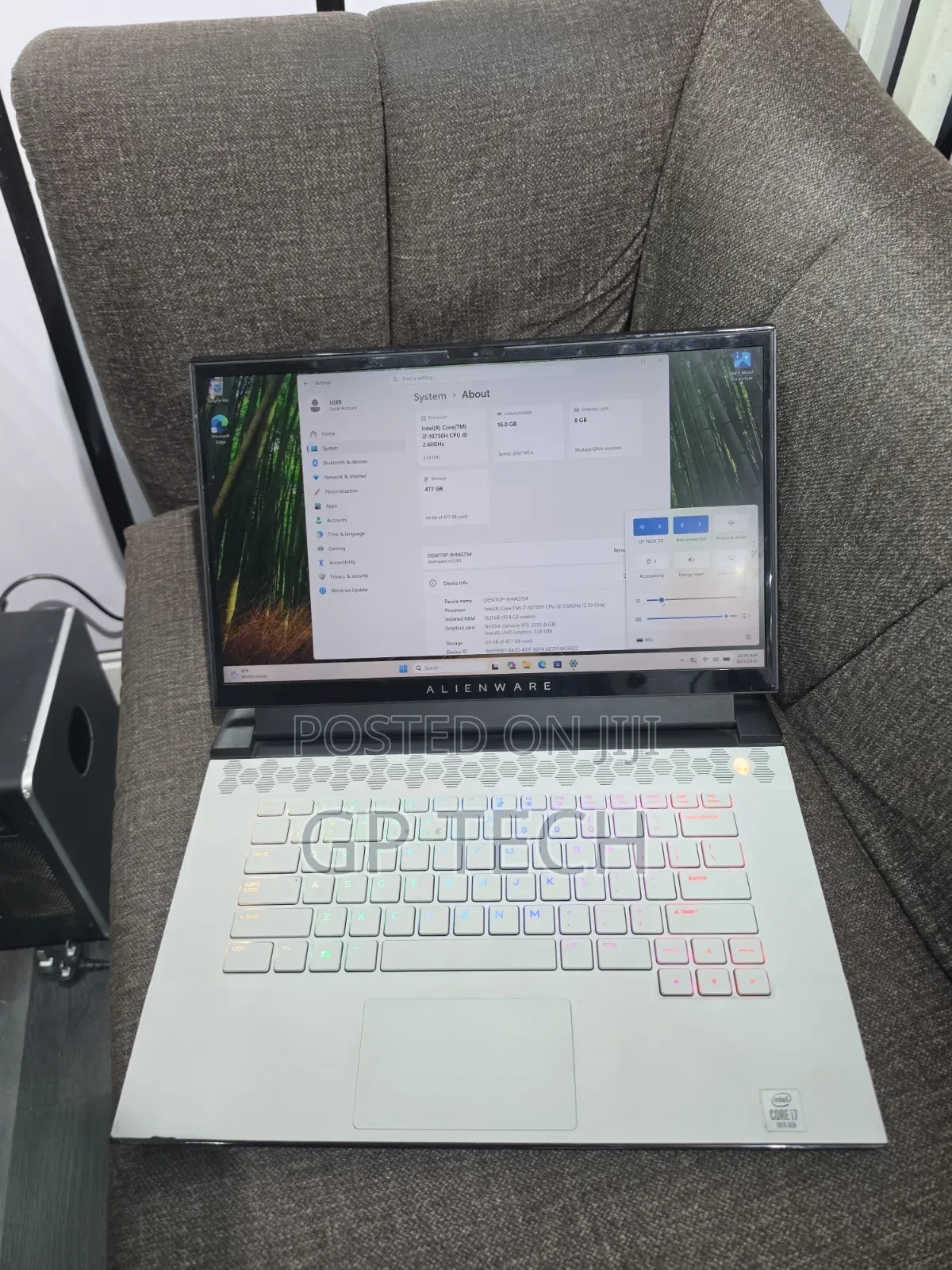 Laptop Alienware M15 r3 16GB Intel Core i7 SSD 512GB
