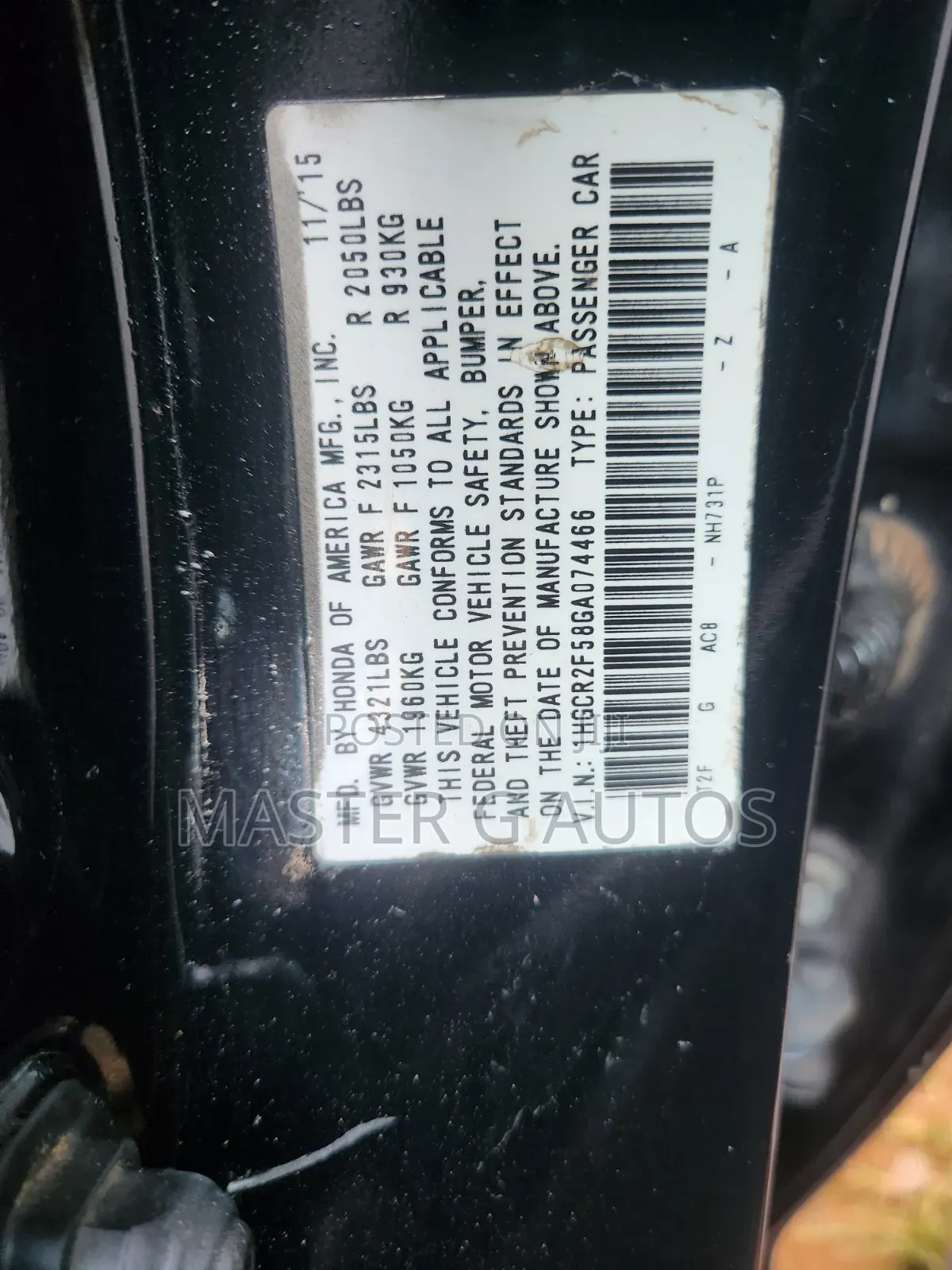 Honda Accord 2015 Black