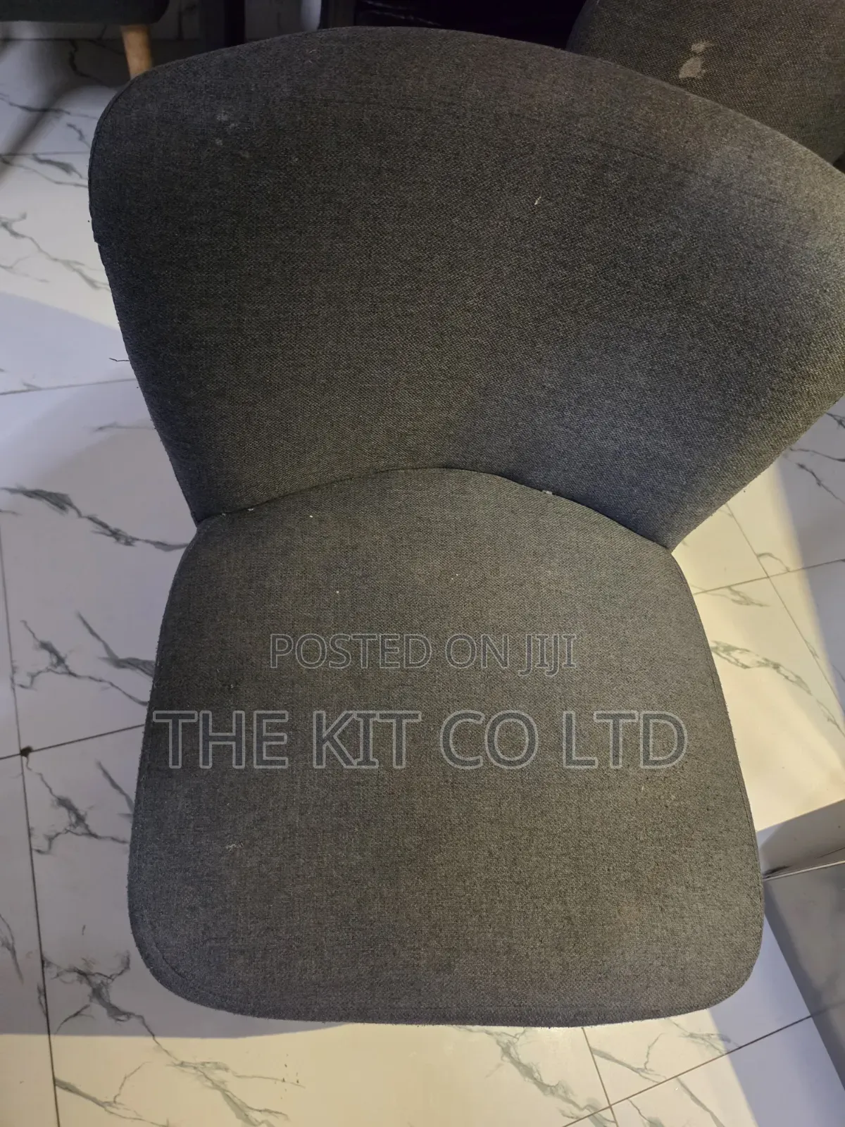 Taeillo Dining Chairs - Used Dark Grey Fabric Chairs
