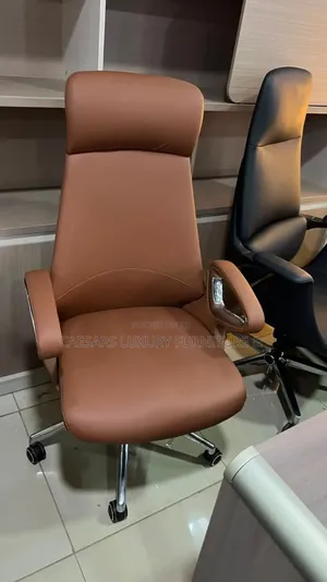 High-Back Executive Office Chair, Brown