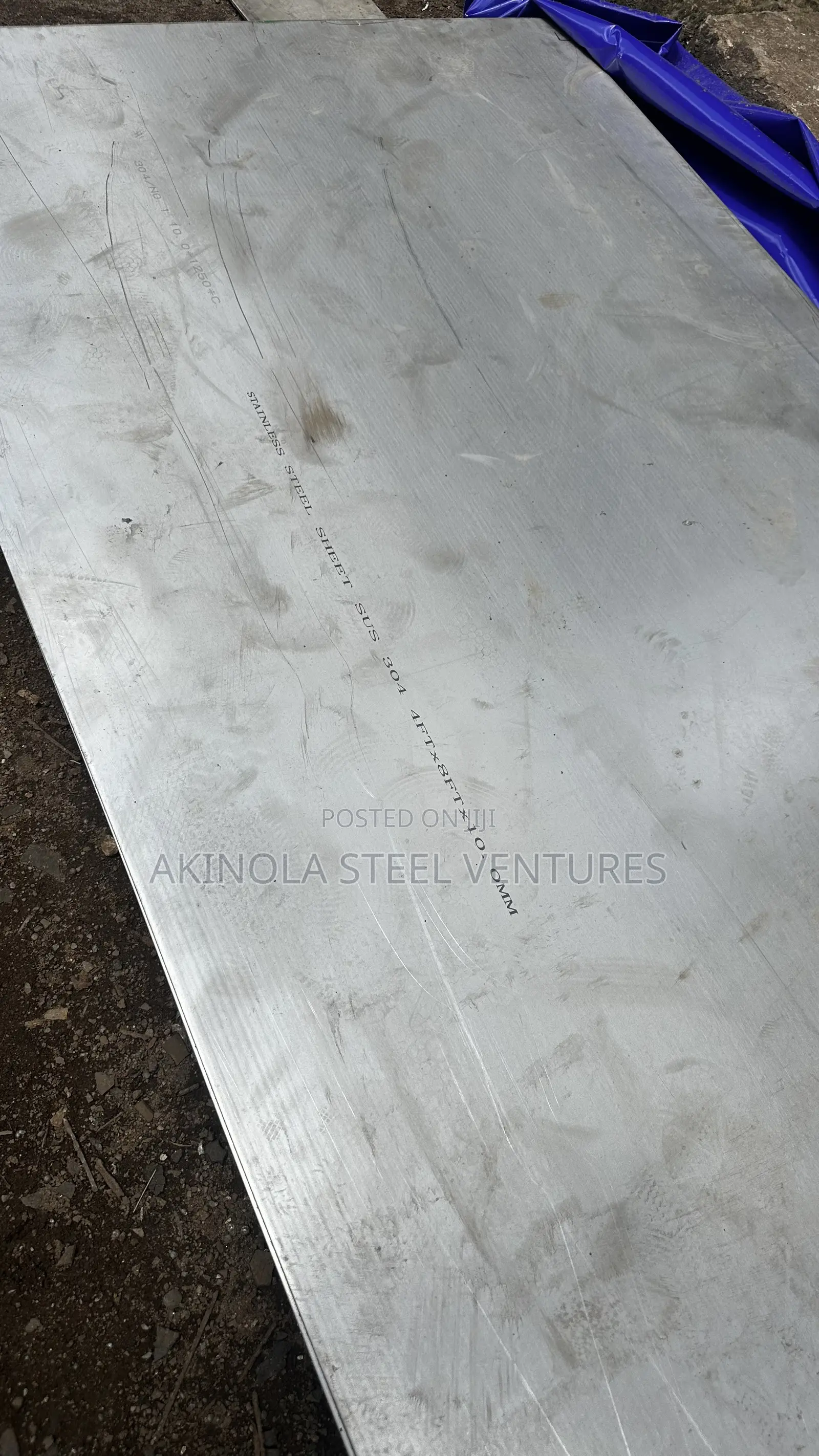 10mm Stainless Steel Plate 304 4ft by 8ft
