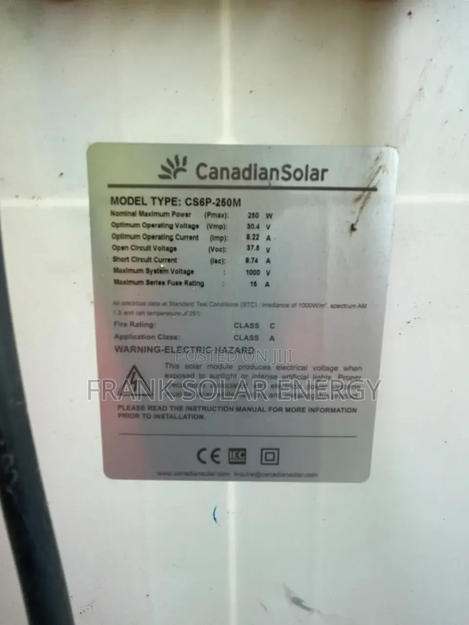 Canadian Solar Panels 250w Mono
