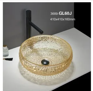 Gold Glass Countertop Basin