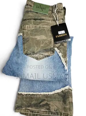 Brand New Comouflage Patchwork Fashion Jeans -Size 32 - 15k Last