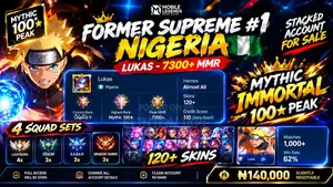 MLBB STACKED ACCOUNT | Mythic Immortal 100★ | 120+ Skins | Naruto