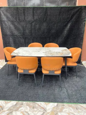 6-Seater Dining Dining Set With Orange