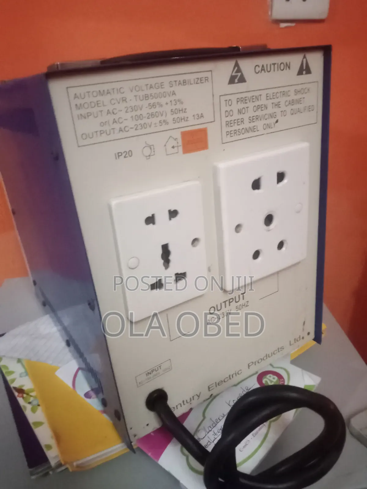 Few Months Used Century Stabilizer 5kva