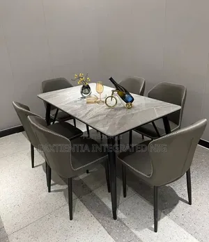 A Table and Six Seats for Dining.