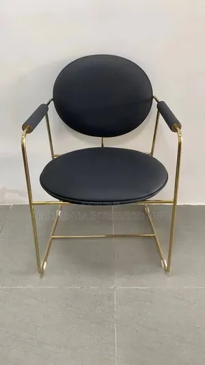 Arm Chair With Golden Legs.