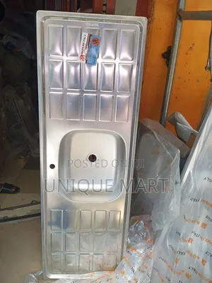 150x50cm Large Anti-Rust Kitchen Sink With Single Bowl and Double Tray