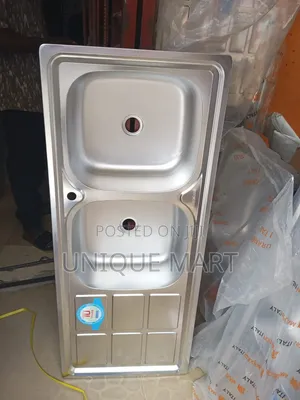 120x50cm Large Stainless Kitchen Sink With Double Bowl and Single Tray