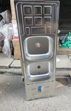 150x50cm Large Stainless Kitchen Sink With Double Bowl and Double Tray