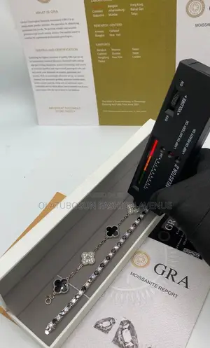 VVS Moissanite Diamond Unisex Tennis Bracelet and VCA Bracelet
