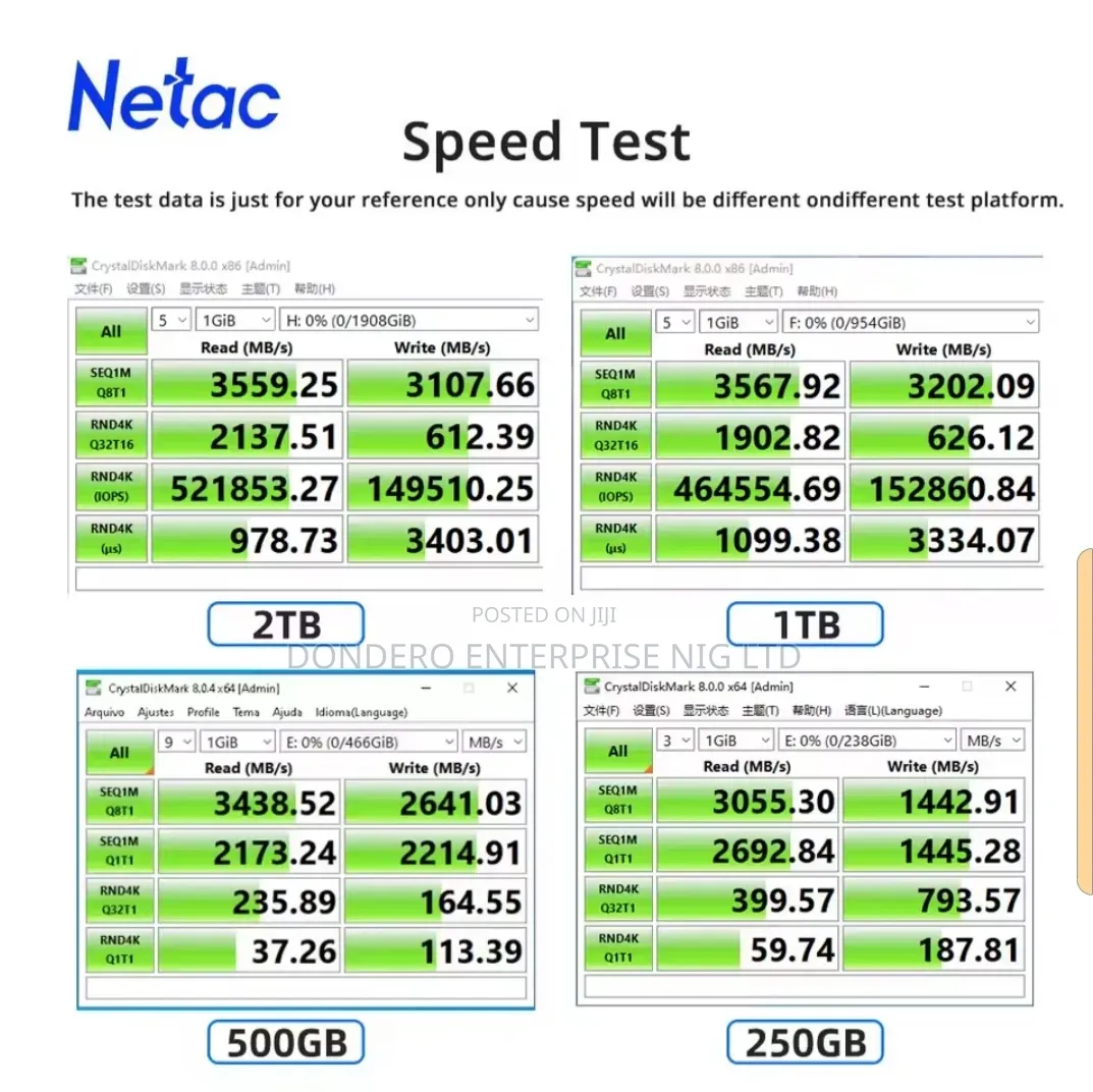 Netac SSD NVMe SSD 2TB M.2 PCle Internal Solid State Hard Drive Disk