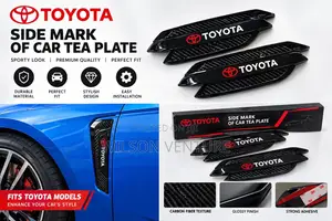 Classic Toyota Side Mark Car Plates Carbon Fiber Design