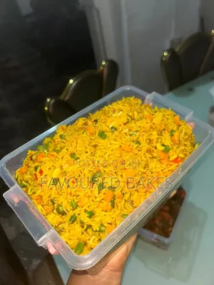 1 Litre of Fried Rice and Peppered Chicken