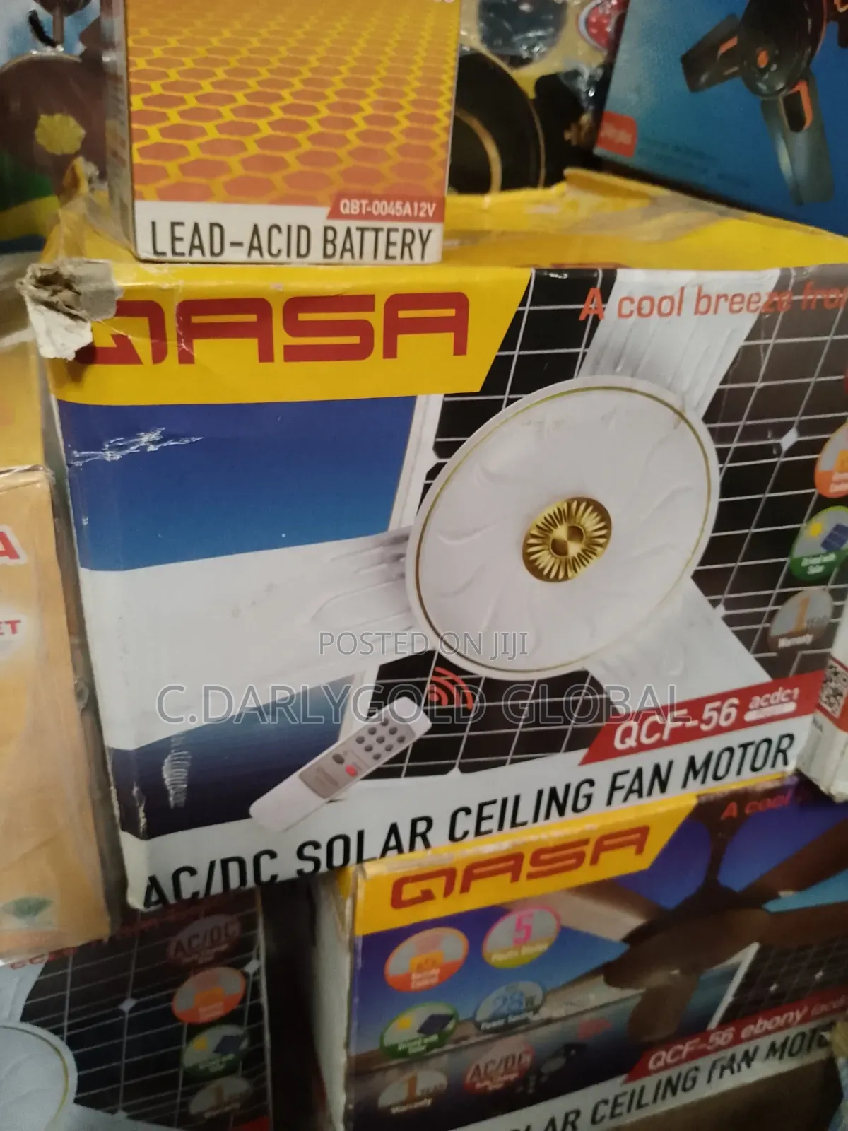 Qasa 56inches AC/Dc Solar Ceiling Fan