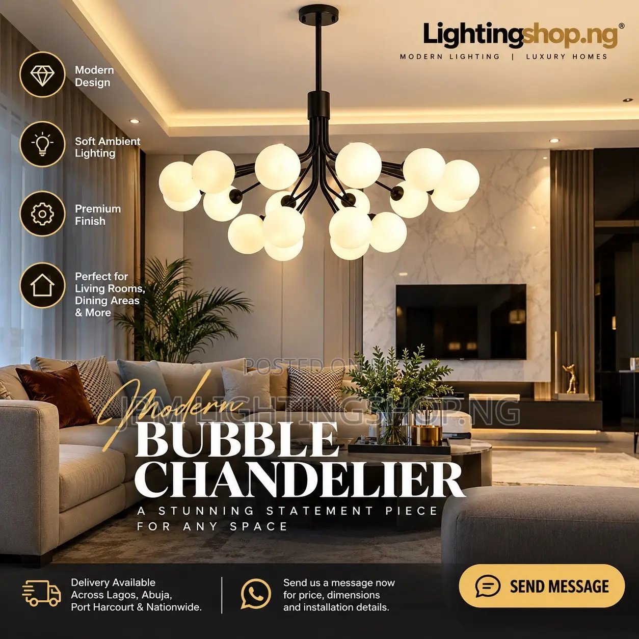 Modern18 Hand Bubble Ball Chandelier for Any Space