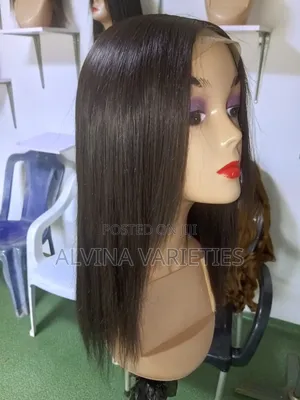 12-Inch Black Blend Hair Wig**—soft, Neat, and Ready to Wear!