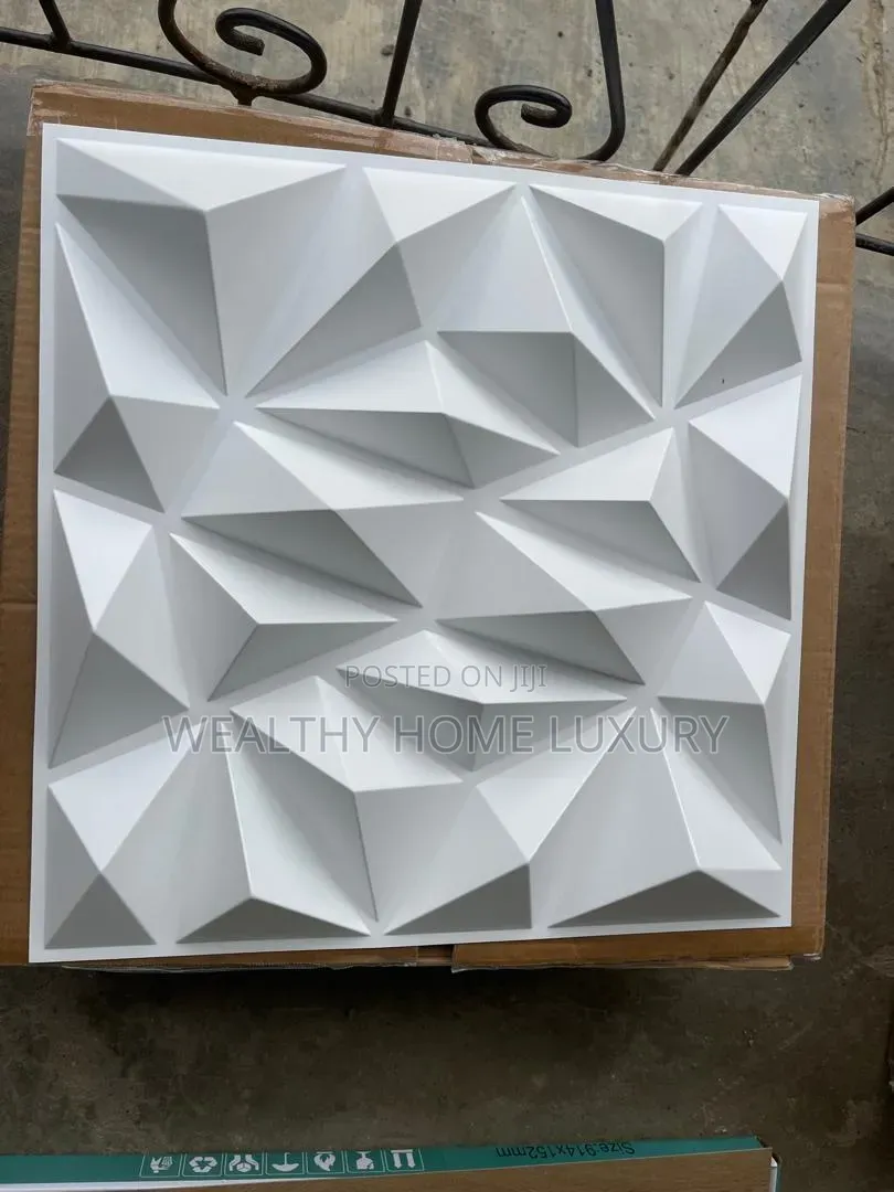 High Quality Premium 3D PVC Wall Panels - Diamond Geometric Design