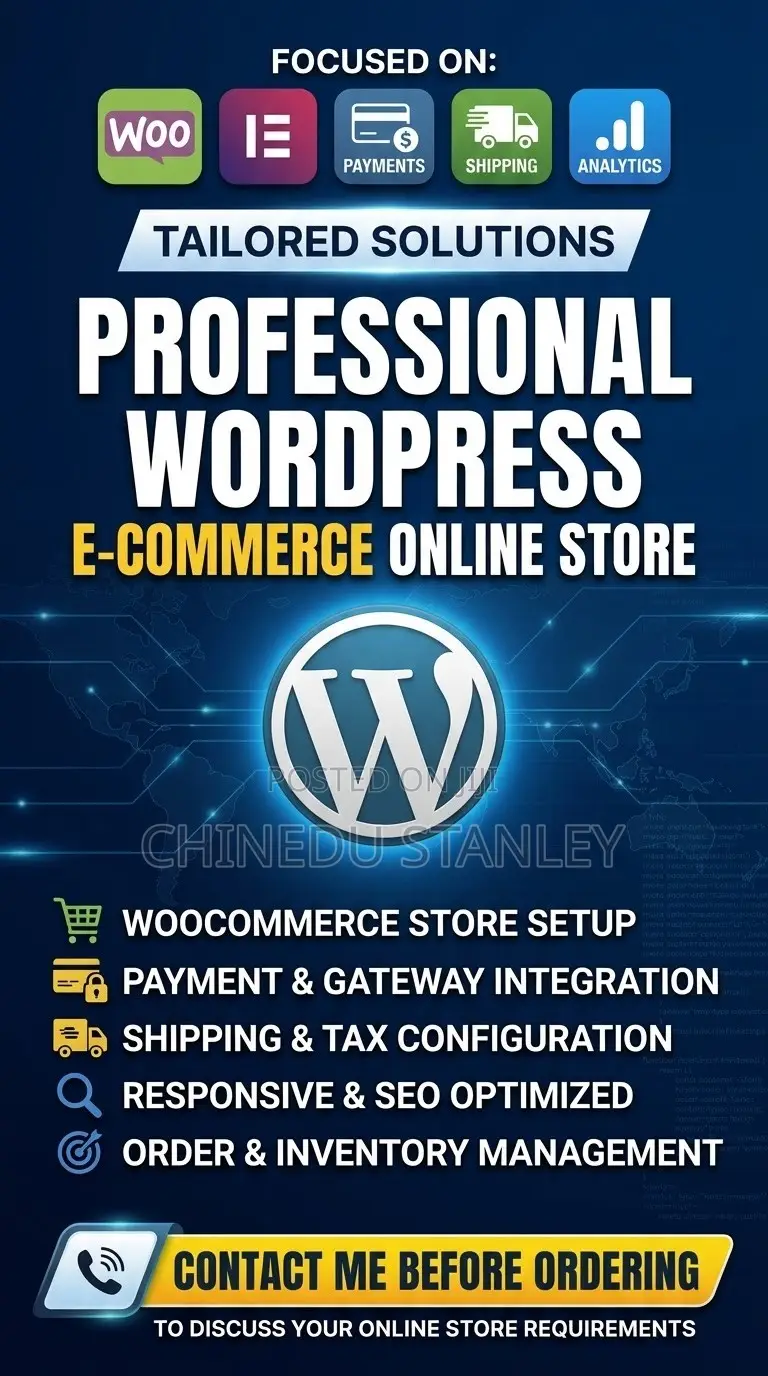Professional Wordpress Ecommerce Website and Online Store
