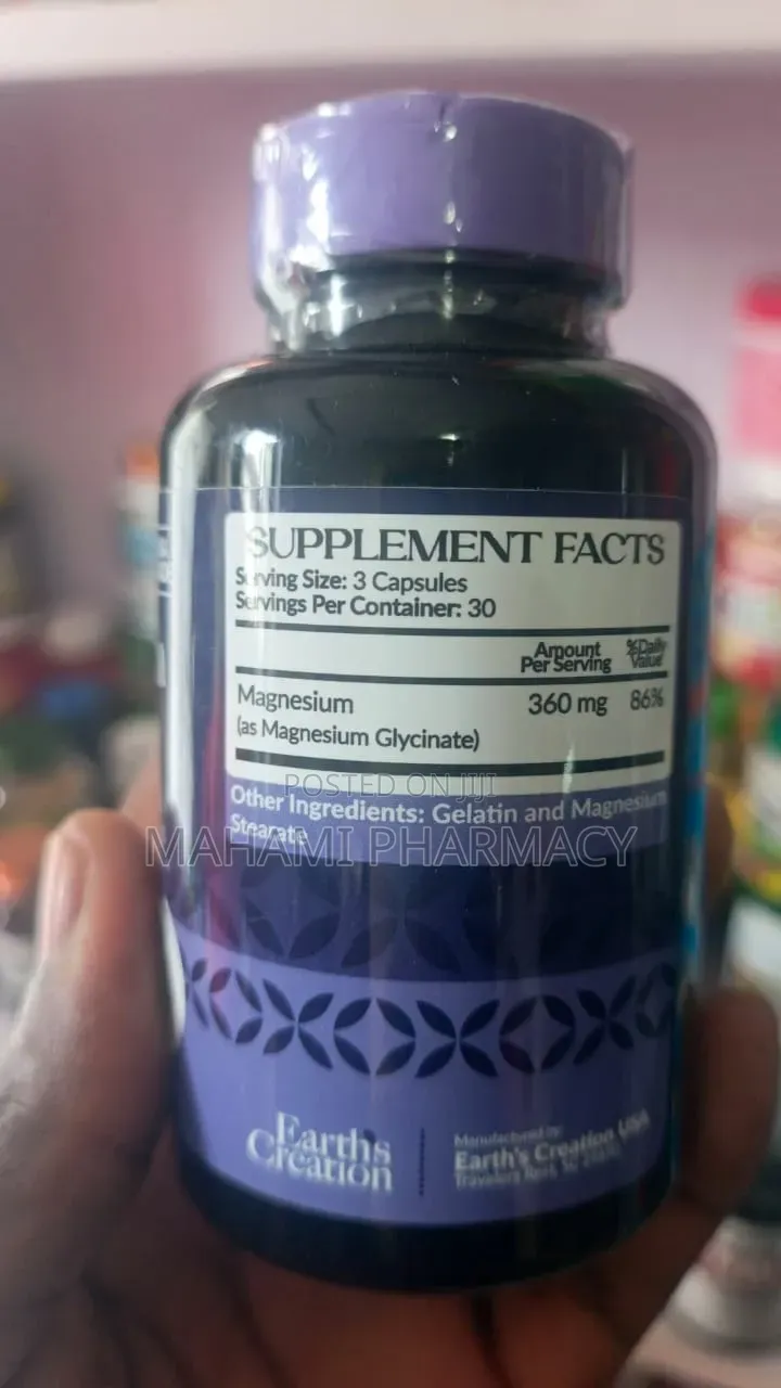 Earth' S Creation Natural Magnesium Glycinate 360mg