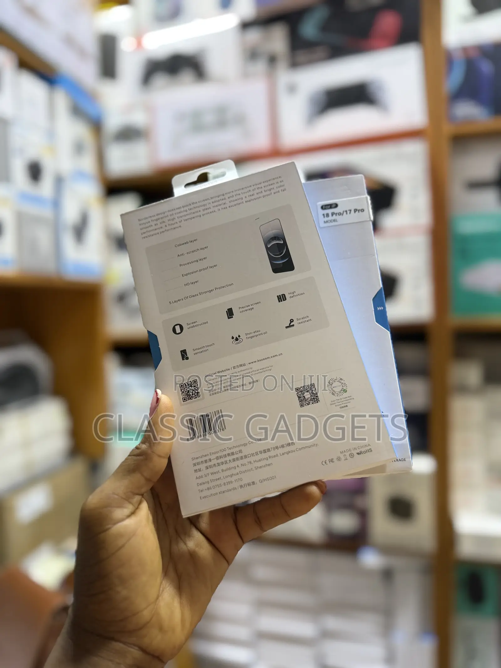 Kuzoom Borderless Clear Screen Protector for iPhone 18 Pro Max /18 Pro